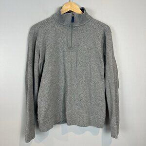 Southern Tide Sweatshirt Mens Medium Gray The Skipjack Quarter Zip Mock Neck